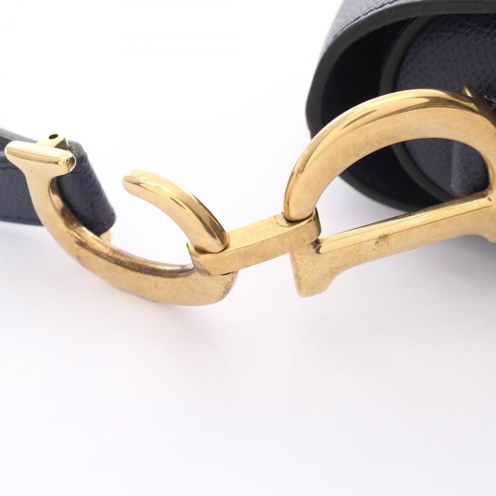 Dior Saddle Shoulder Bag Leather Navy - Picture 6 of 7